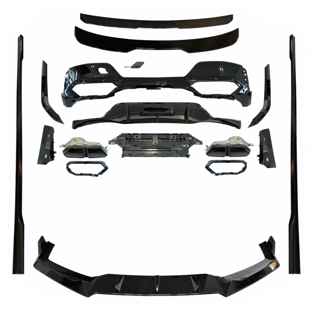7 Series G70 Upgrade M760 Black Knight Aero Kits Side Extensions Spoiler Front Splitter G70 Rear Diffuser with Exhaust Tips!!