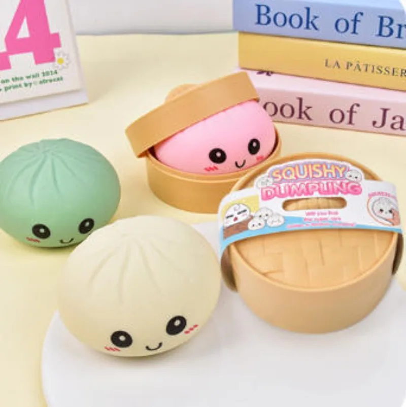 

New Inventory Stress-Relieving Toy Simulation Bread Molding Playset with Smiling Faces and Expressions in Blind Box Format