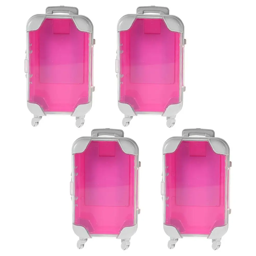 4 Pcs Mini Storage Box Luggage for Makeup Suitcase Eyelash Artist Travel Hand Abs Toiletry Bag