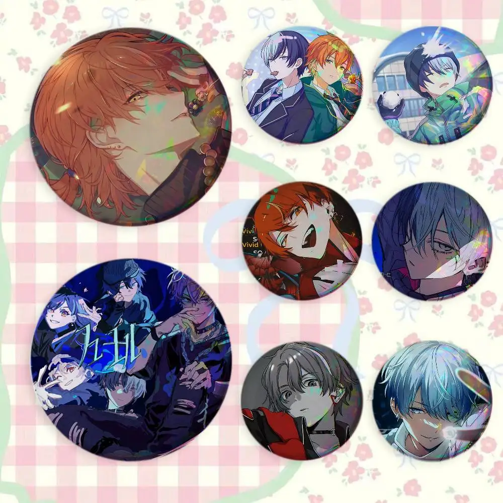 Vivid BAD SQUAD Akito Shinonome Toya Aoyagi Brooches Cartoon Badge Pins Backpack Hat Accessories Friend Gift