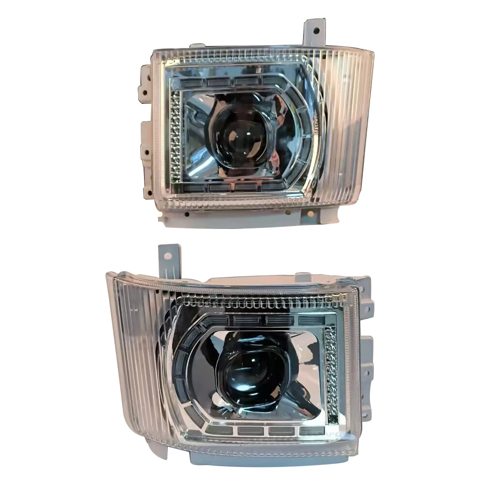 A Pair LHD Headlights Lens 700P Truck 8-98098479-1 8-98098480-0  8980984822 898098481 Daytime Running Light For Isuzu ELF