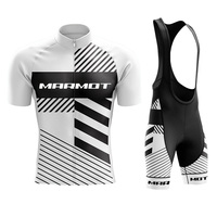 Men's summer marmot jersey cycling jersey kit outdoor cycling jersey fast dry breathable short sleeve cycling suit