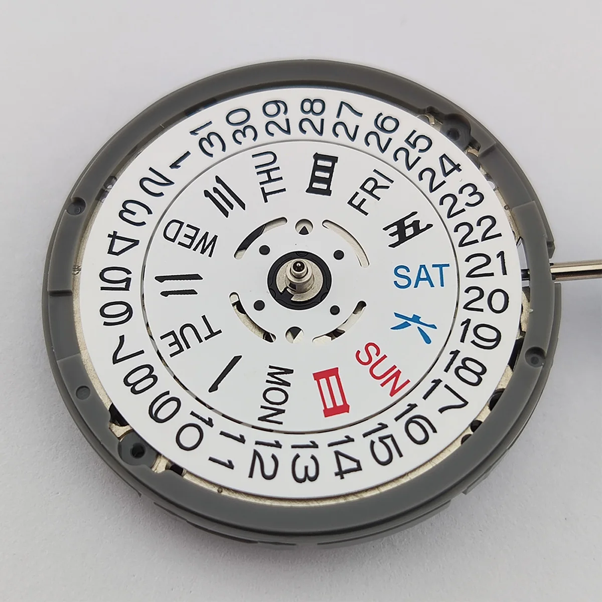 NH36 Movement 3.8 o'clock Crown White Dual Calendar Automatic High Accuracy Japan Original Mechanical Watch Movt Replace Kit