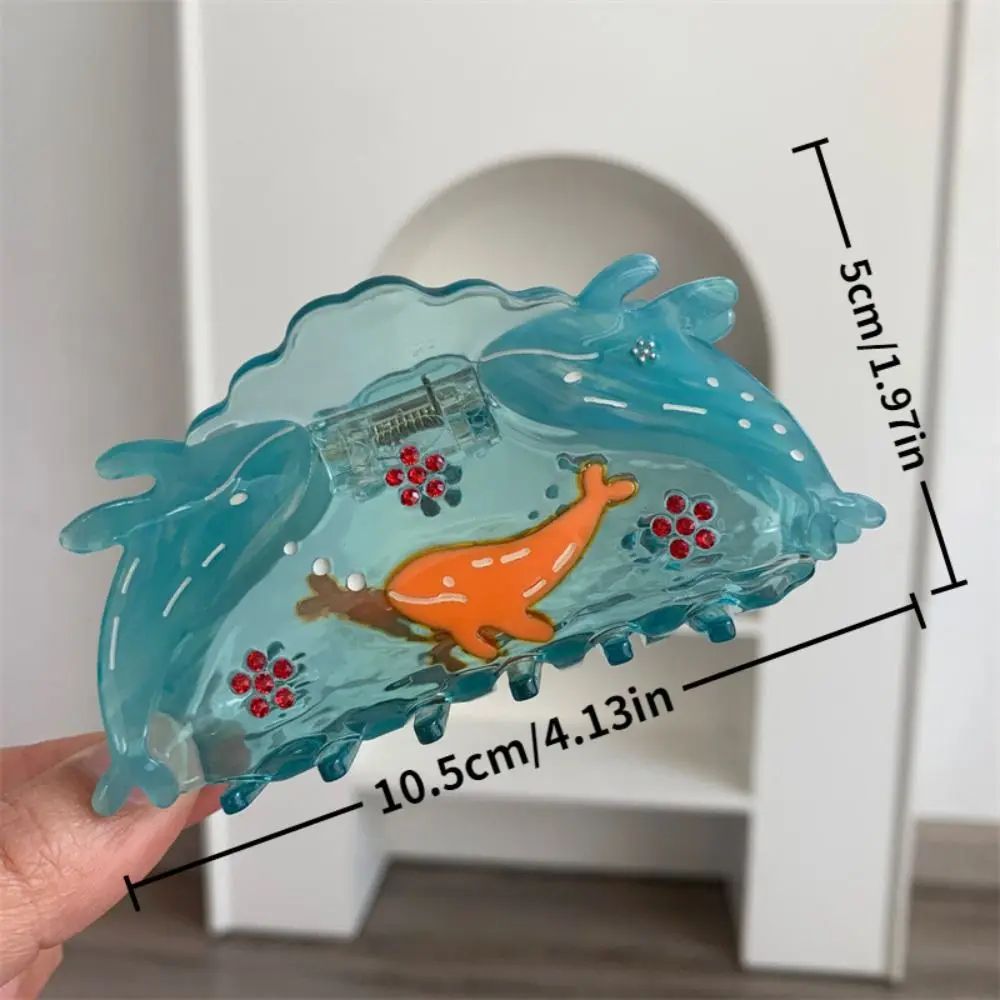 패션 헤어 클립 바다 물고기 머리핀 상어 클립 헤드웨어 푸른 고래 머리 집게핀 기하학 아세트산 상어 클립 여행