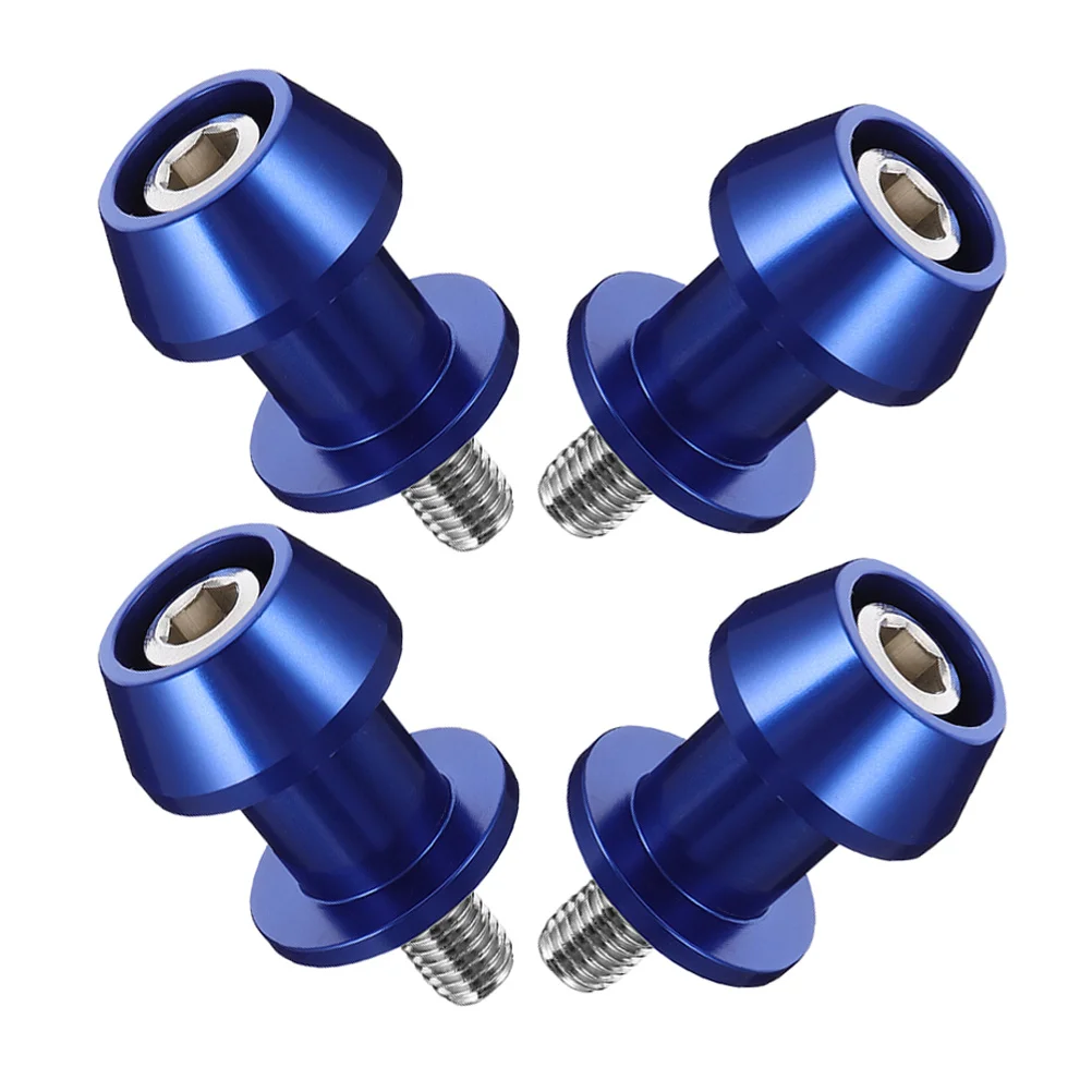 

4 Pcs Tool Rear Lift Screws Man Sliders Spool Aluminum Motorcycle Motorbike Swingarm Stand Bobbins