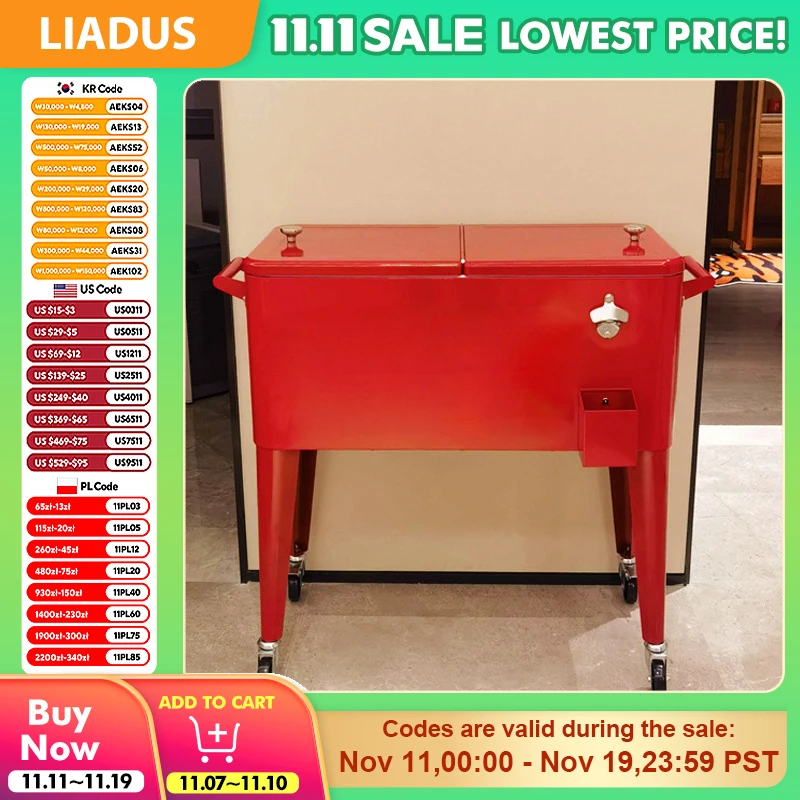 

75L Portable Insulated Cooler Lightweight, Large Capacity, Perfect for Outdoor Camping, Market Stalls,and Easy Mobility with Car