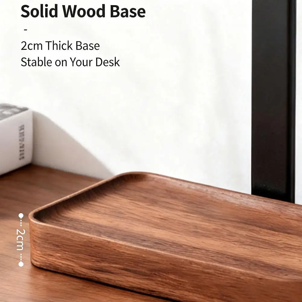Walnut Headphone Stand Stores Desktop Items Desktop Storage Stand Non-Slip Base Suitable for Most Headphone Models view 5