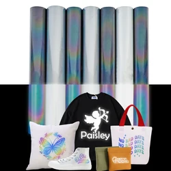 Reflective Heat Transfer Vinyl Sheets,For DIY Clothing T-Shirt Mask Jeans Backpack ,Heat Transfer Sticker,Easy to Cut &Weed