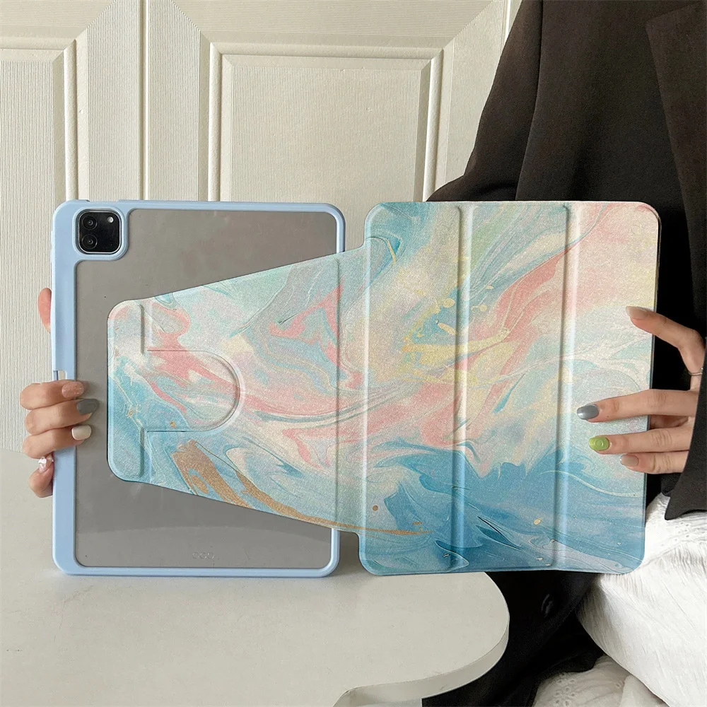 

360 ° Rotating Foldable Case to Easily Protect Your Pad: Compatible with iPad Air 6,Air 5,4,10,2024,air m3/a16 2025