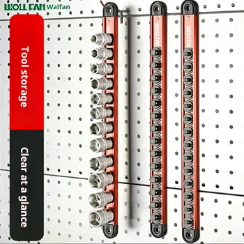 Mouw socket tool Auto Reparatie regelen metalen Socket Opslag Beugel Magnetische Socket Houder Aluminium Socket Rail