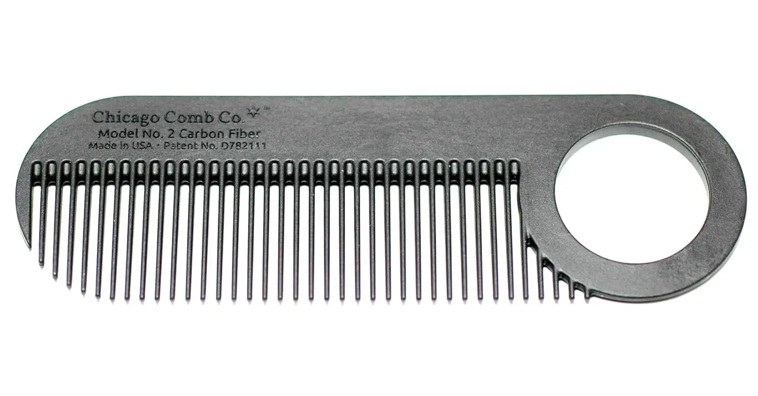 

Anti-Static Carbon Fiber Comb, 4 Inch Fine Tooth Pocket Comb for Thinning Hair, Beard & Mustache