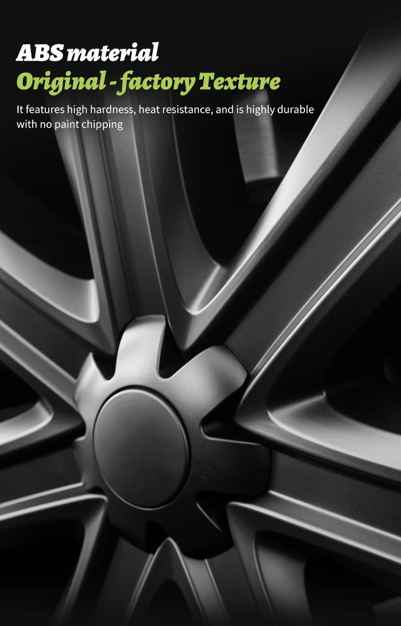 4-teiliges Radkappen-Design für Tesla Model S (2022–2024)/Model Y (2020–2024), 19-Zoll-Radabdeckung, Leistung, Vollfelgen-Nabenabdeckung, Zubehör – Detail 8