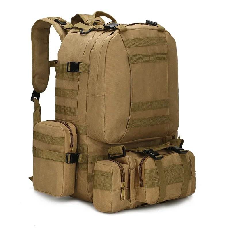 

55L 1000D Nylon Waterproof Molle Backpack - Detachable Camo Rucksack for Outdoor Adventure