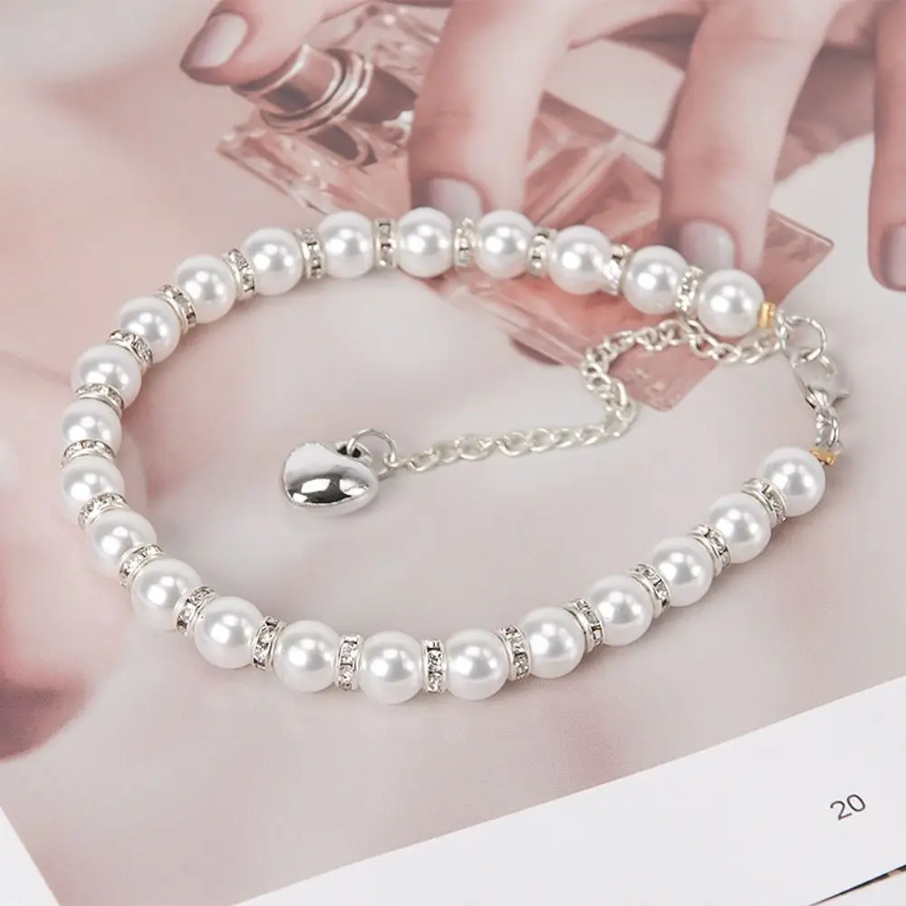 High Heels Decorations Anti-skid Pearl Chain Anklets High Heels Chain Women Shoelaces High-heeled Shoes Straps Pearl Heels Band