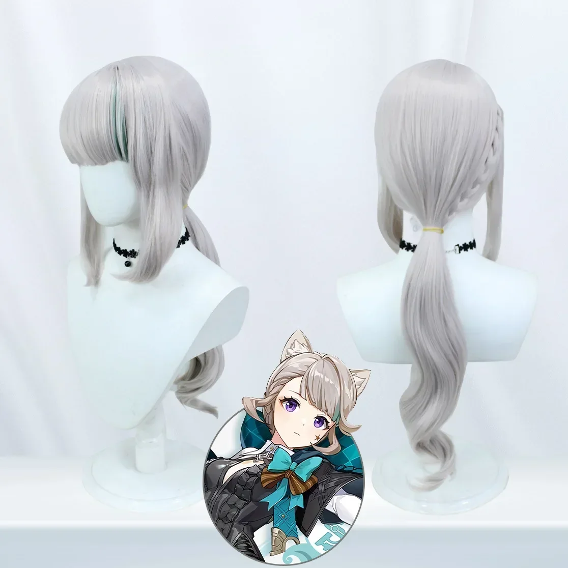 [Wetrose]Lynette Genshin Impact cosplay costumes لينيت جينشين تأثير تأثيري حلي ، القط فتاة مجموعة كاملة شعر مستعار ، شعر مستعار هالوين ، في الأوراق المالية