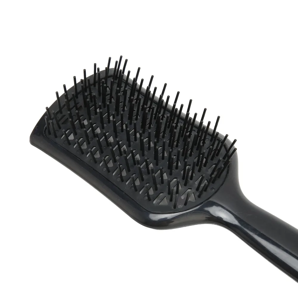 Professional Vent Hair Brush Anti-Tangle Fast Blow Drying Paddle Detangling Brush Black Breathable Construction