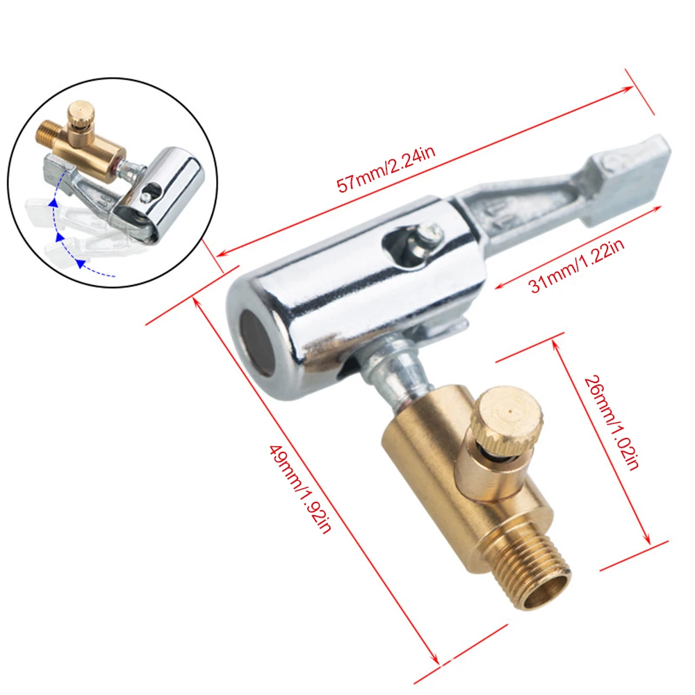 Portable Tire Nozzle Clamp Inflatable Pump Connector Can Be Deflated Valve Adapter Car Tire Air Chuck Inflator Compressor