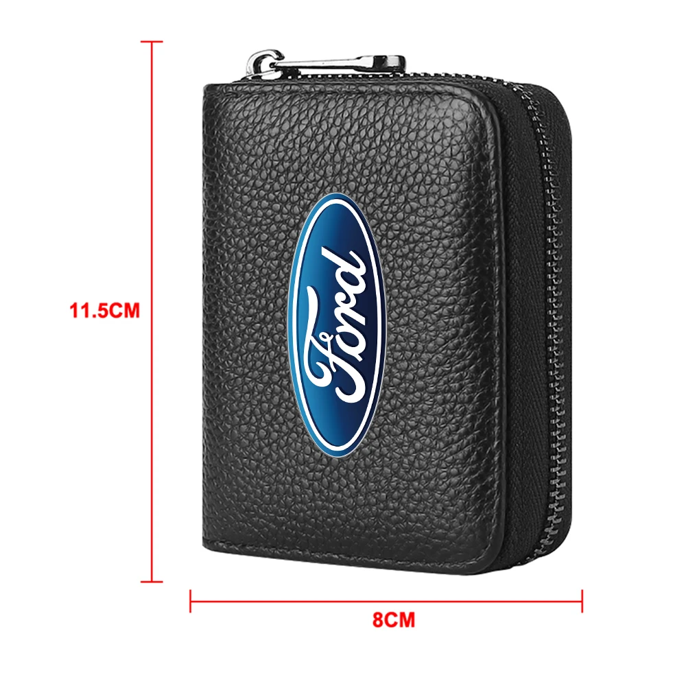 1pcs Car Wallet Driver license Credit Card Storage Case Car Organizes for Ford Focus 2 3 4 MK2 MK3 MK5 Fiesta MK7 Mondeo Fusion