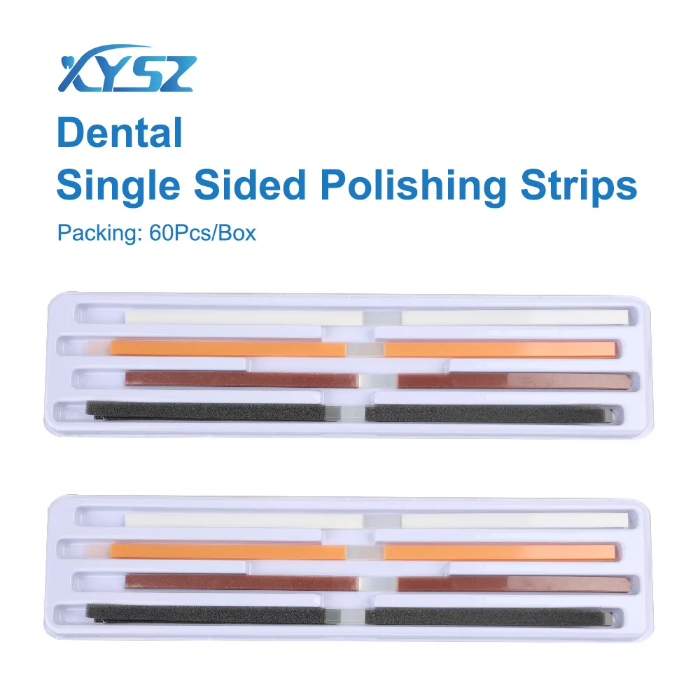 Single particle size polishing strip Adjacent surface Glaze removal Slotted grinding Polishing tool Denta oral polishing strip