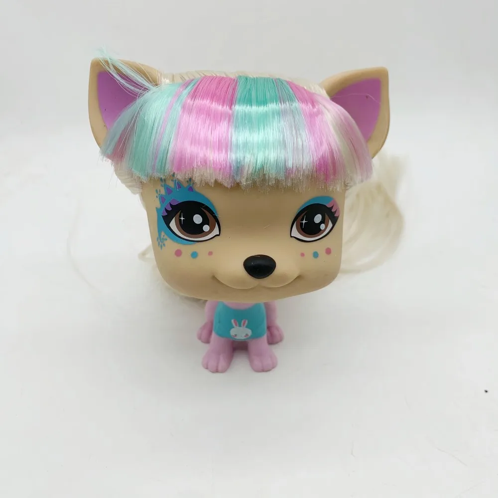 Vip Colored Hair Toys for Dog, Cat, Puppy Action Figure, Old Pet Shop, Lovely Pets Toy Figures, Classic Little Pet, Original, 11cm, 1Pc