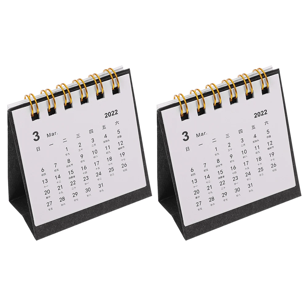 

Small Desk Calendar Mini Portable 2022 Paper Schedule Planner Memo Teacher Office Lightweight Functional