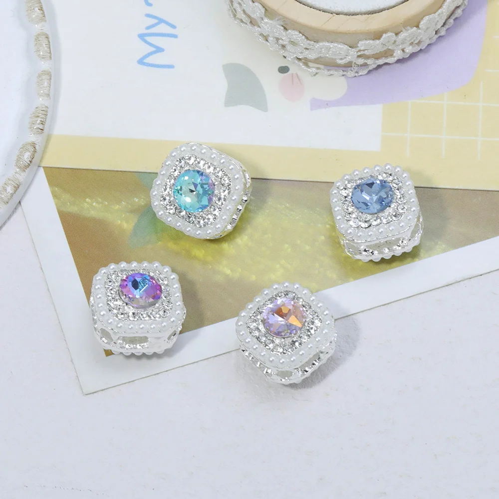 Cordial Design 30 pezzi 17*17MM perline fai da te/effetto strass/fatto a mano/forma quadrata/lega/accessori e componenti di gioielli # 18626