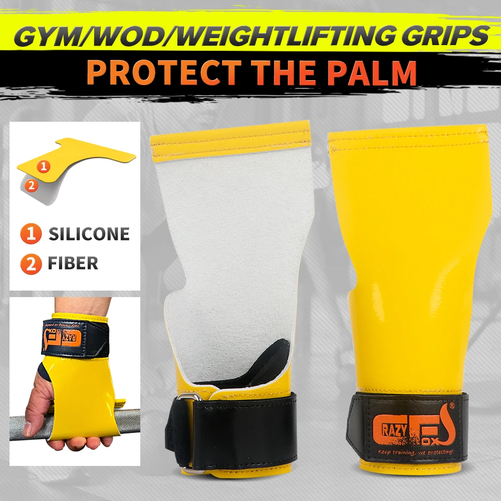 Weightlifting Workout Gym Gloves Hand Grips Palm Protection for Kettlebell Pull Up Gymnastic Crossfit Grip Calleras