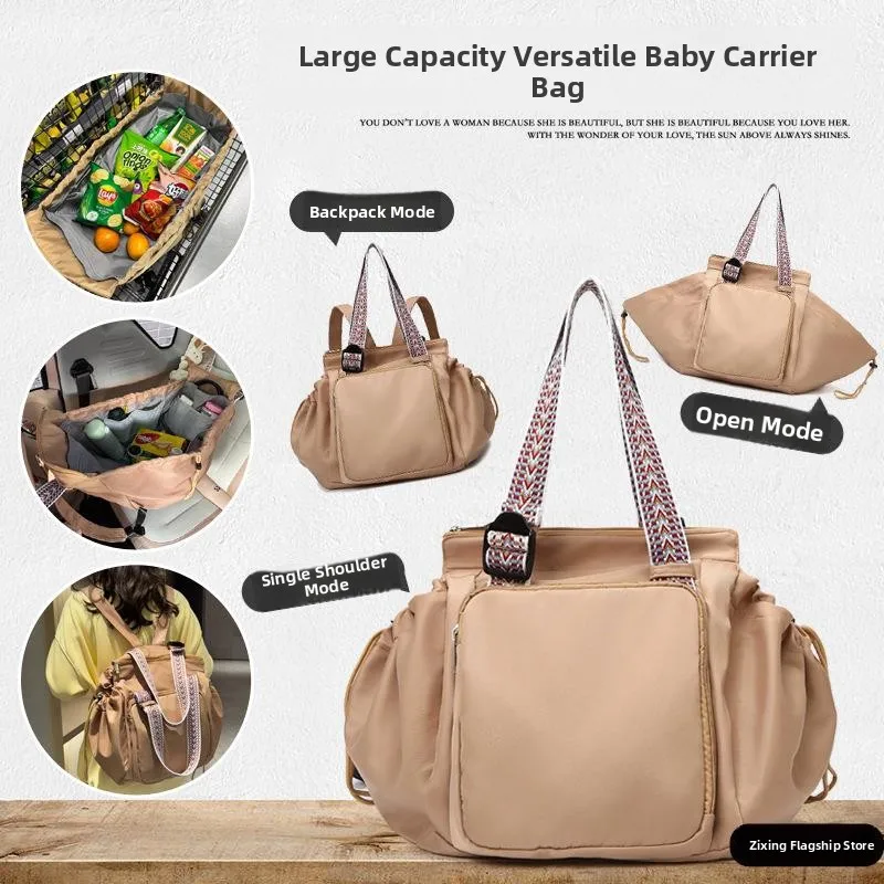

Multi-Functional Mommy Bag Travel Storage Bag Women's Crossbody Baby Carrier Bag Child-Carrng Bag Trendy Japanese Sle