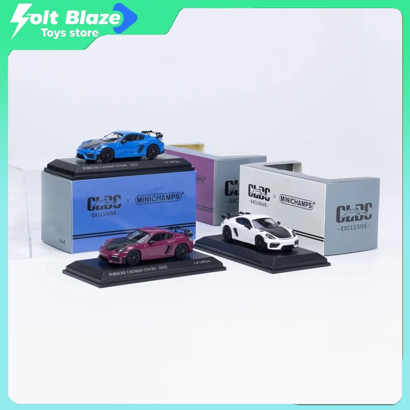 Minichamps 1/64 Porsche Cayman GT4 RS modèle de voiture moulé sous pression bureau affichage statique voitures modèle Simulation Collection voiture garçon jouet cadeau