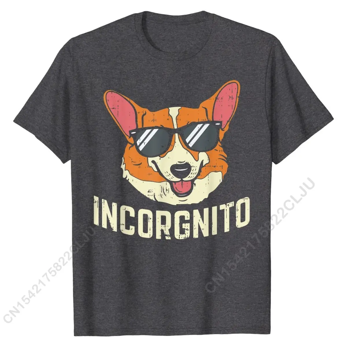 Incorgnito Shirt Funny Welsh Corgi Face Dog Pun Lover Gift T-Shirt Coupons Men T Shirt Summer Tshirts Cotton Simple Style