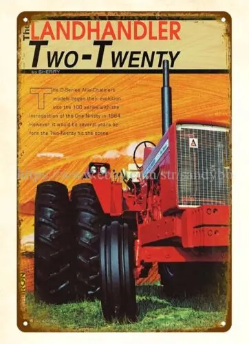 1969 landhandler Two-Twenty Allis chalmers tractors metal tin sign wall art