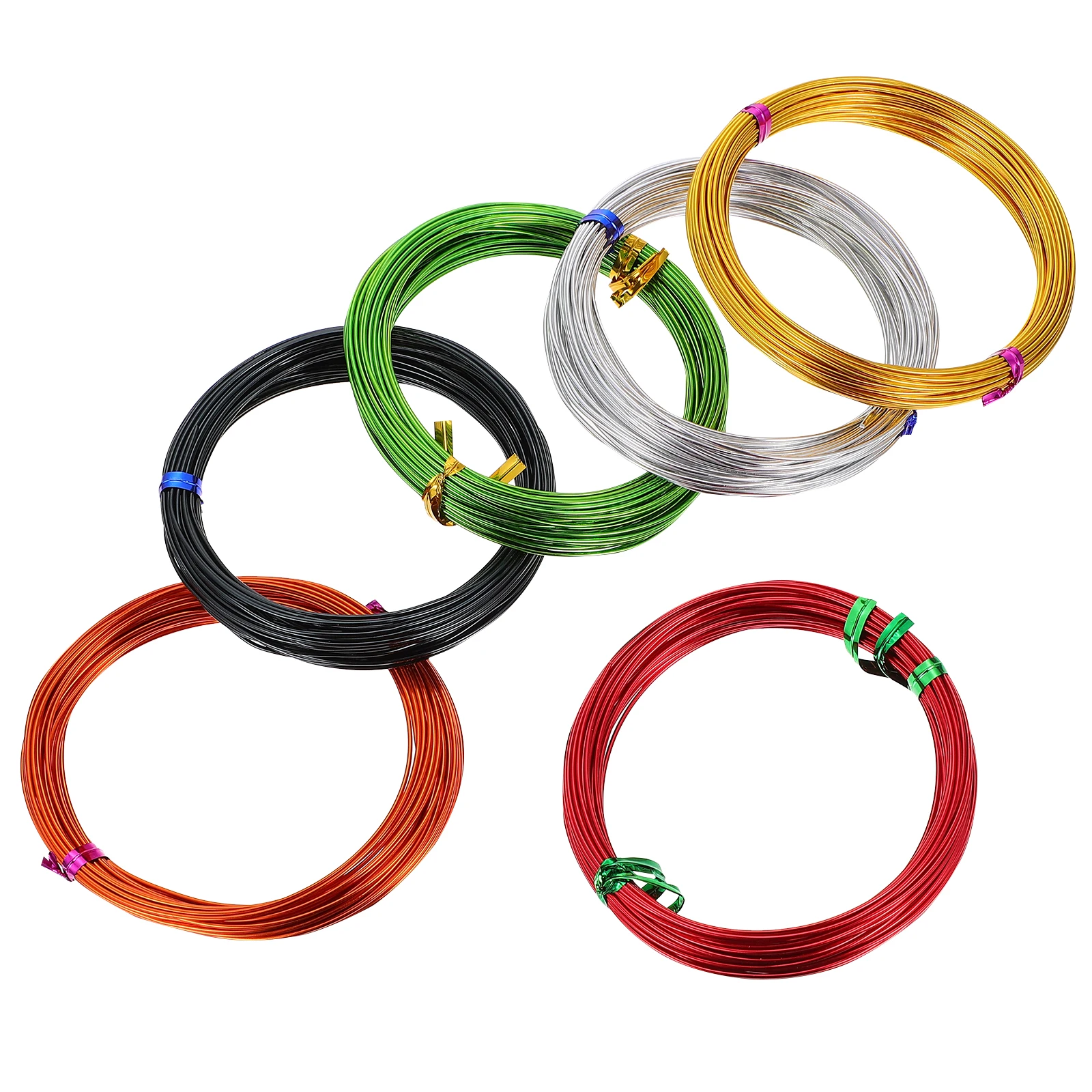 

6Pcs Colorful Aluminum Wires 10m Each Roll Durable Lightweight Rustproof Beading Crafting Jewelry Making DIY Supplies