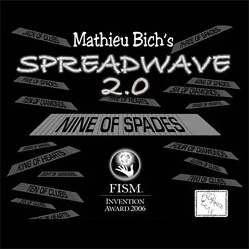 Mathieu Bich의 Spreadwave 2.0 마술 트릭 카드, 마술사 클로즈업, 거리 환상, 기믹, 멘탈리즘 소품