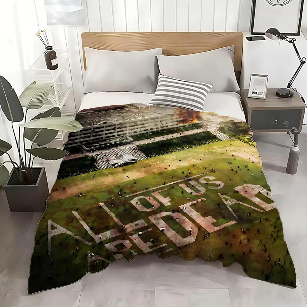 

TV All Of Us Are Dead Throw Cozy Soft Flannel Throw Lightweight Skin-Friendly For Sofa Bed Office & Travel