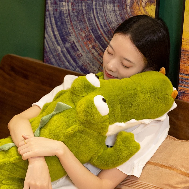 74 cm/29.13in Zachte Leuke Big Eye Liggen Alligator Knuffel Stress Slaap Sofa Kussen Kinderen Verjaardagscadeau home Decor Gift