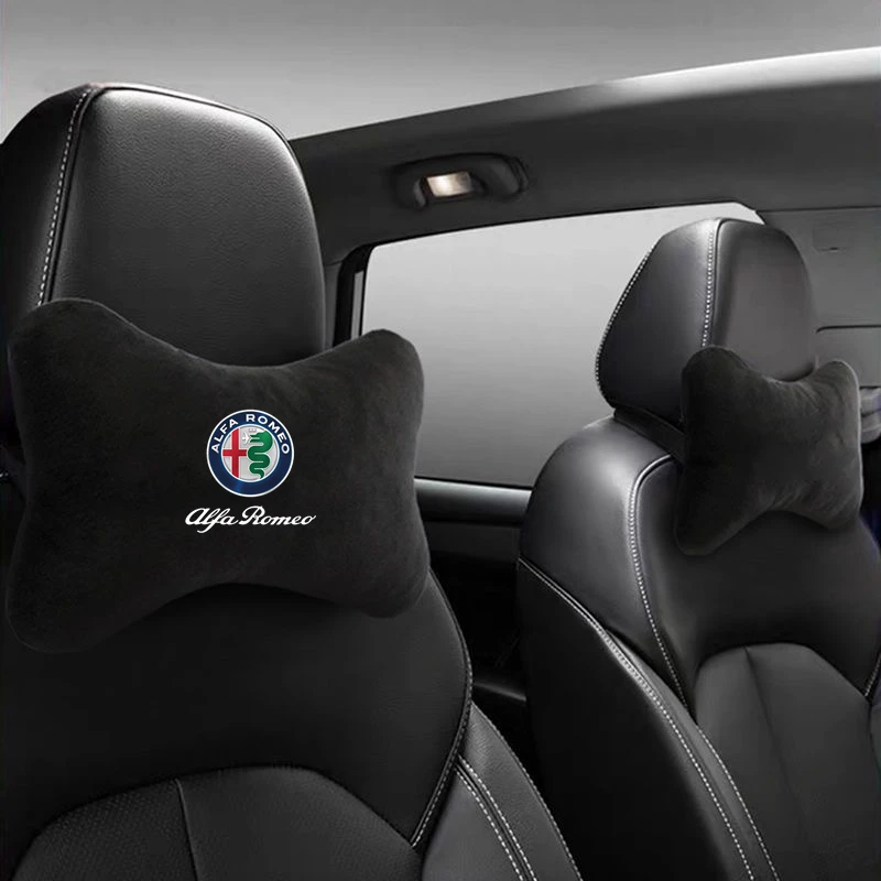 

2026 Hot Car Sticker Car Neck Pillows Both Side For Head Pain Relief Filled Fiber Car Pillow For Alfa Romeo giulia stelvio giuli