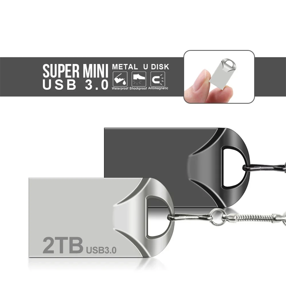 New Usb 3.0 2TB Metal Cle Usb Flash Drives 1TB Silver Pen Drive 512GB High Speed Pendrive TYPE C 64GB Usb Memoria Free Shipping