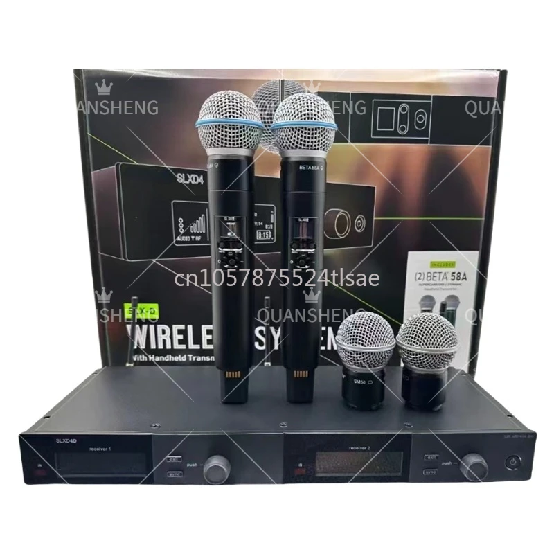 SLXD4D/SLXD4/SLX24D Uhf ميكروفون ديناميكي لاسلكي للتنوع الحقيقي ثنائي القناة نظام ميكروفون لاسلكي SLXD24D #5