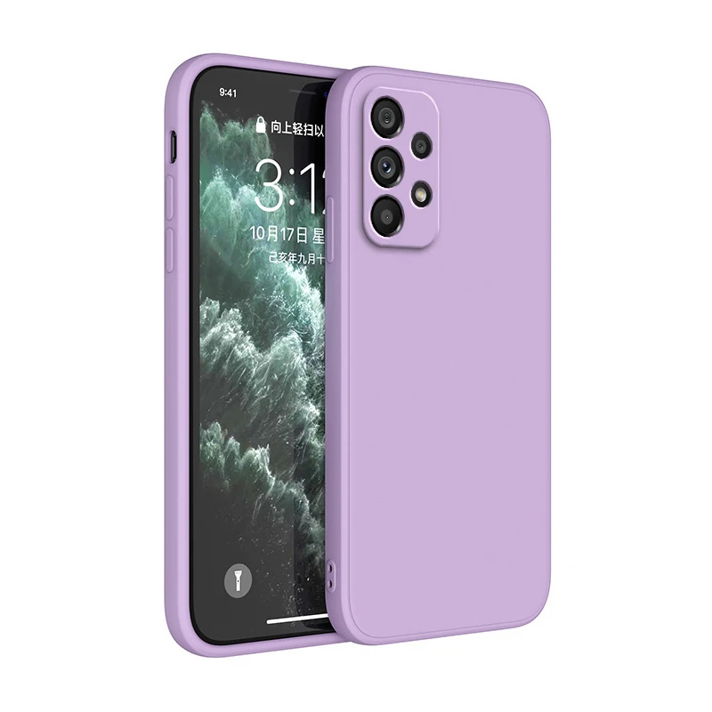 Quadratische Flüssigsilikonhülle für Samsung Galaxy A52 A52s A12 A22 A32 A42 A72 A13 A23 A33 A53 A73 4G 5G Handyhülle Coque Fundas