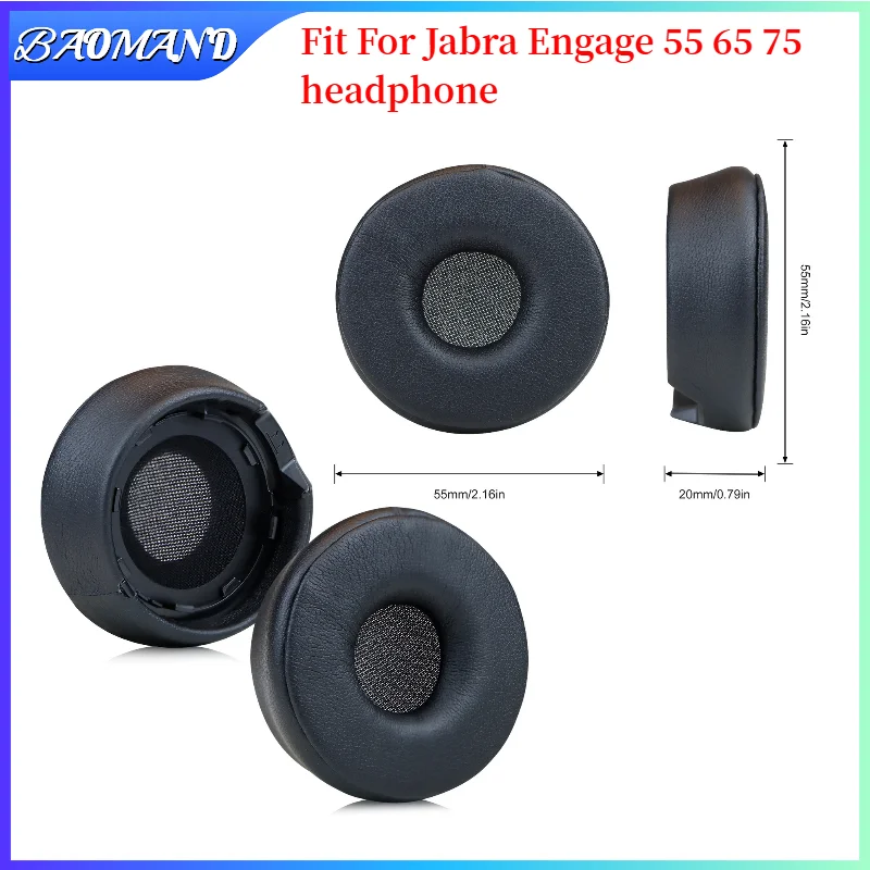 

Replacement Earpads for Jabra Engage 55 65 75 Headset Headphones Leather Sleeve Earphone Earmuff