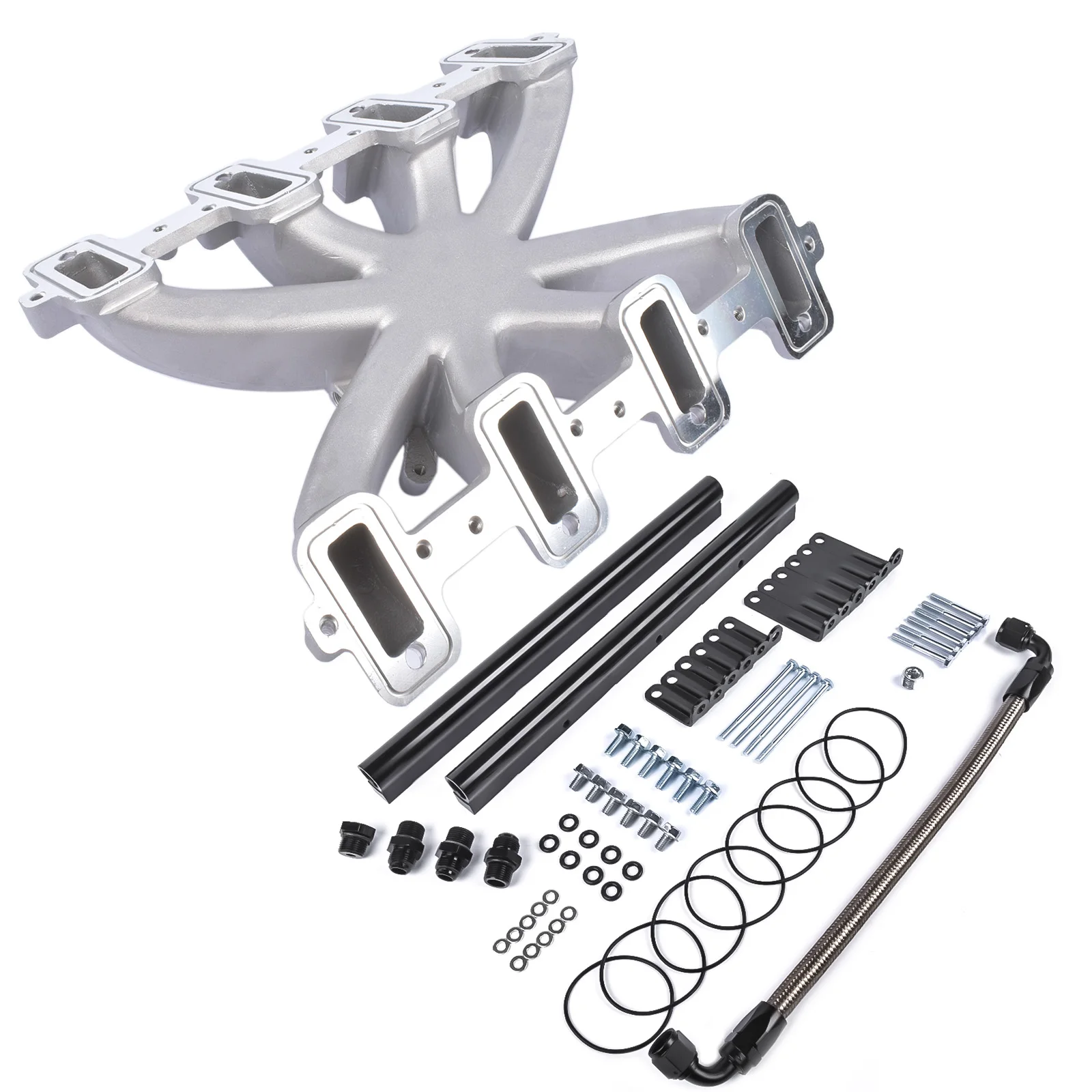 AP02 Single-Plane EFI Intake Manifold w/ Fuel Rails 4150 square bore for LS1 LS2 LS6 images - 6