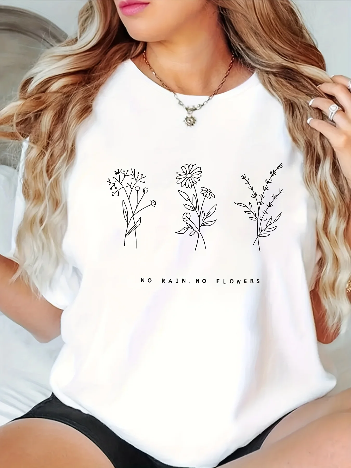 

Женский повседневный топ с цветочным принтом и буквенным принтом, круглый вырез, топ с короткими рукавами, Harajuku, повседневная эстетичная одежда с короткими рукавами