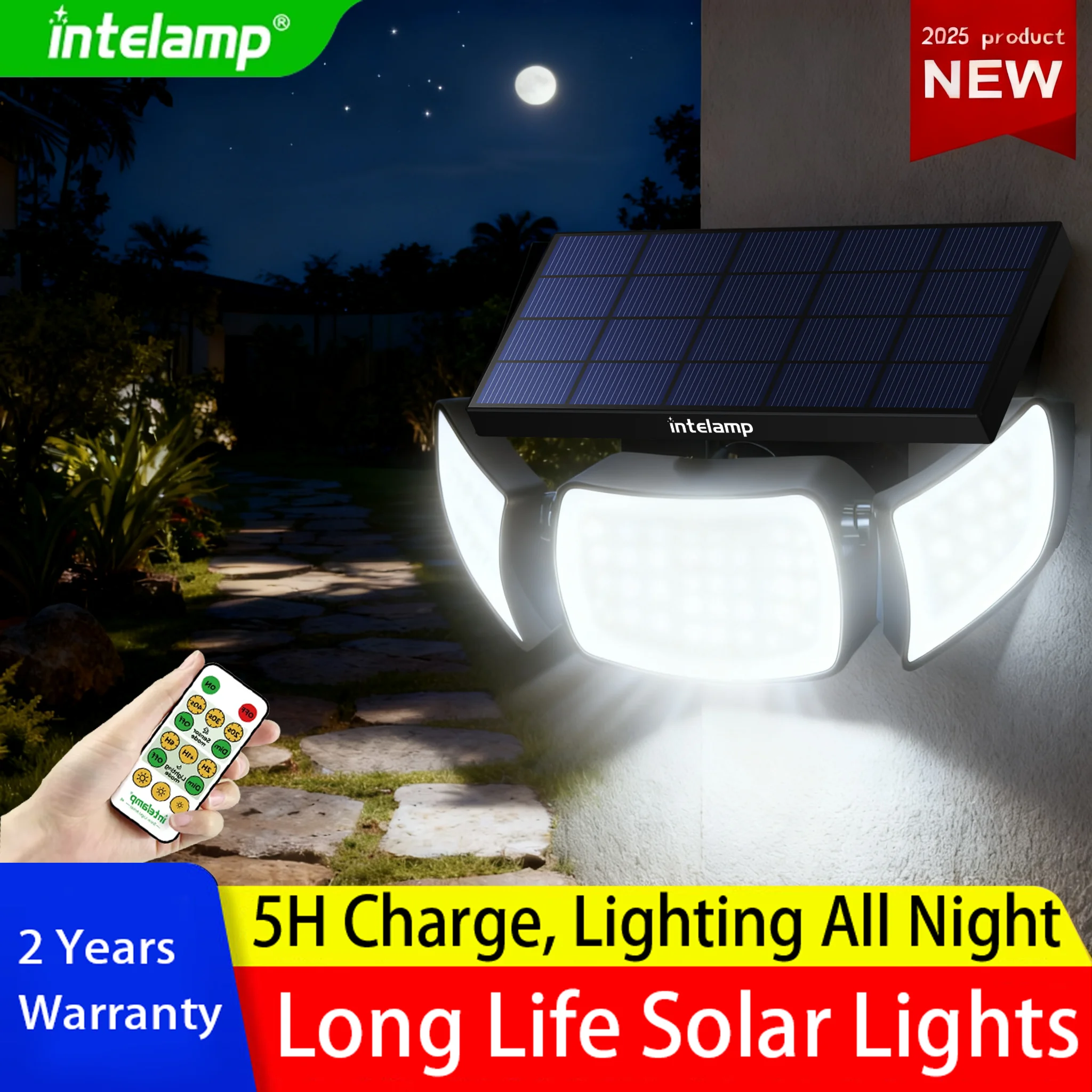 

1200LM Solar Light for Outdoor Solar Lamp Sunlight Motion Sensor Light Remote Control Waterproof Garden Street Wall Yard Lamp