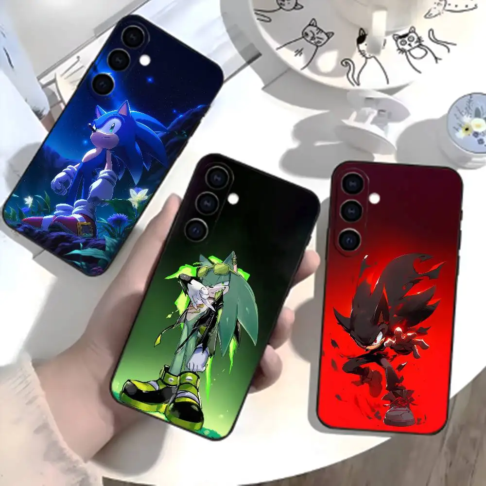 

Hedgehog Knuckles Phone Case For Samsung Galaxy A73,A21s,A22,A31,A52,A53,A71,A41Soft Black Shell