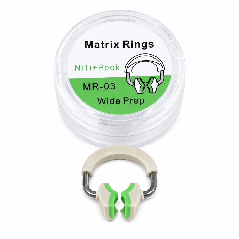 Dental Sectional Matrix Ring NiTi PEEK Separation Ring with Soft Silicone Tips for Class II Proximal Composite Restorations