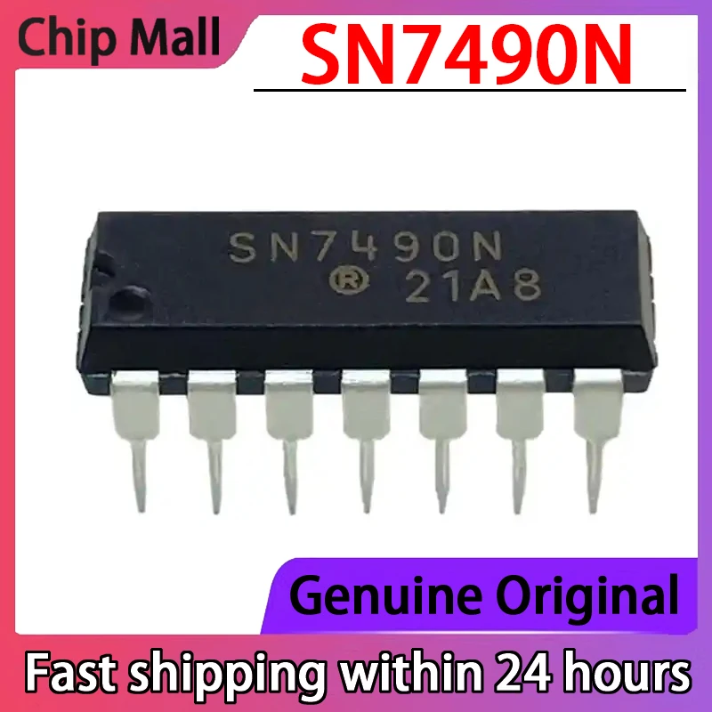 

5 шт. SN7490N 7490N новая Оригинальная прямая вставка DIP-14 Двоичная/quintuple десятичная микросхема
