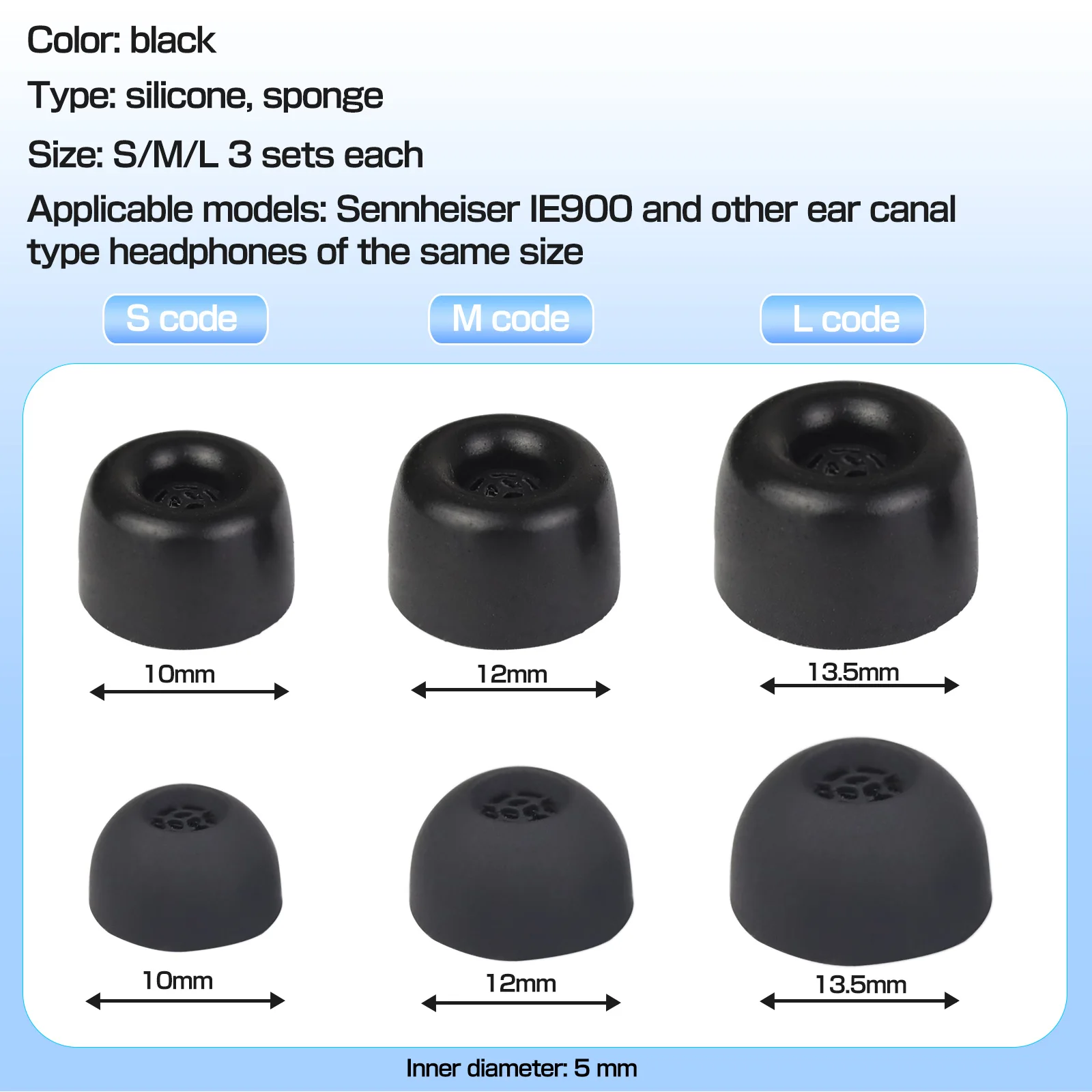 OKCSC Sennheiser IE900 Podkładka zapasowa do słuchawek Sennheiser IE900 i innych słuchawek typu Ear Canal w tym samym rozmiarze — zdjęcie produktu 2