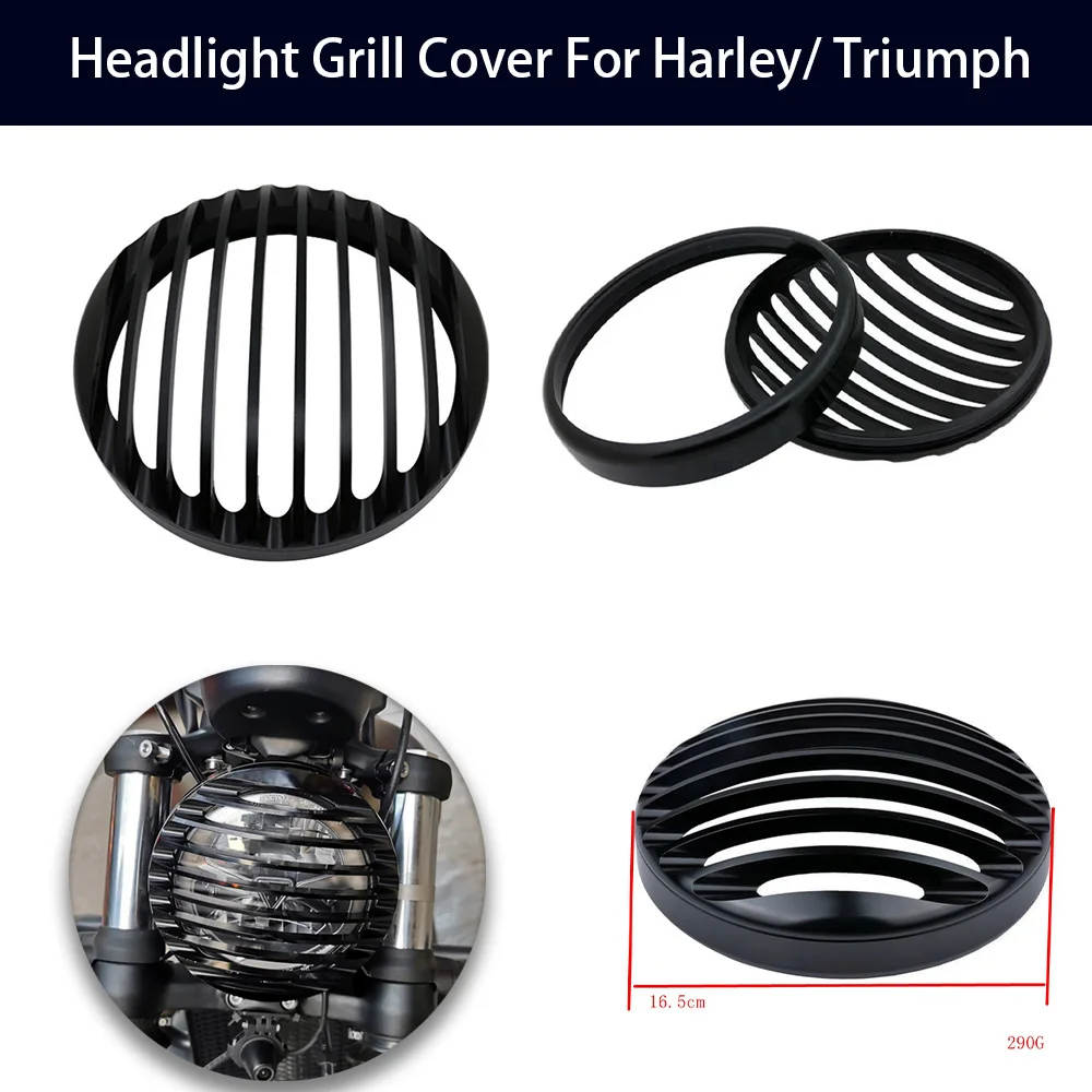 

5,75 "5 3/4" защитный чехол для решетки фар для Harley Sportster XL883 XL1200 X X48 2004-Up-для Triumph Bobber accesorios moto