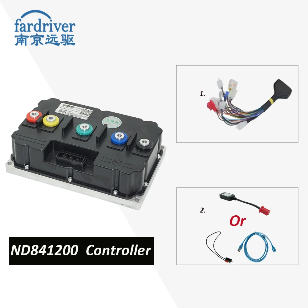 FarDriver ND841200 Controller 600A Sine Wave Programmable For Electric Motorcycle Scooter BLDC 8-12kW Motors