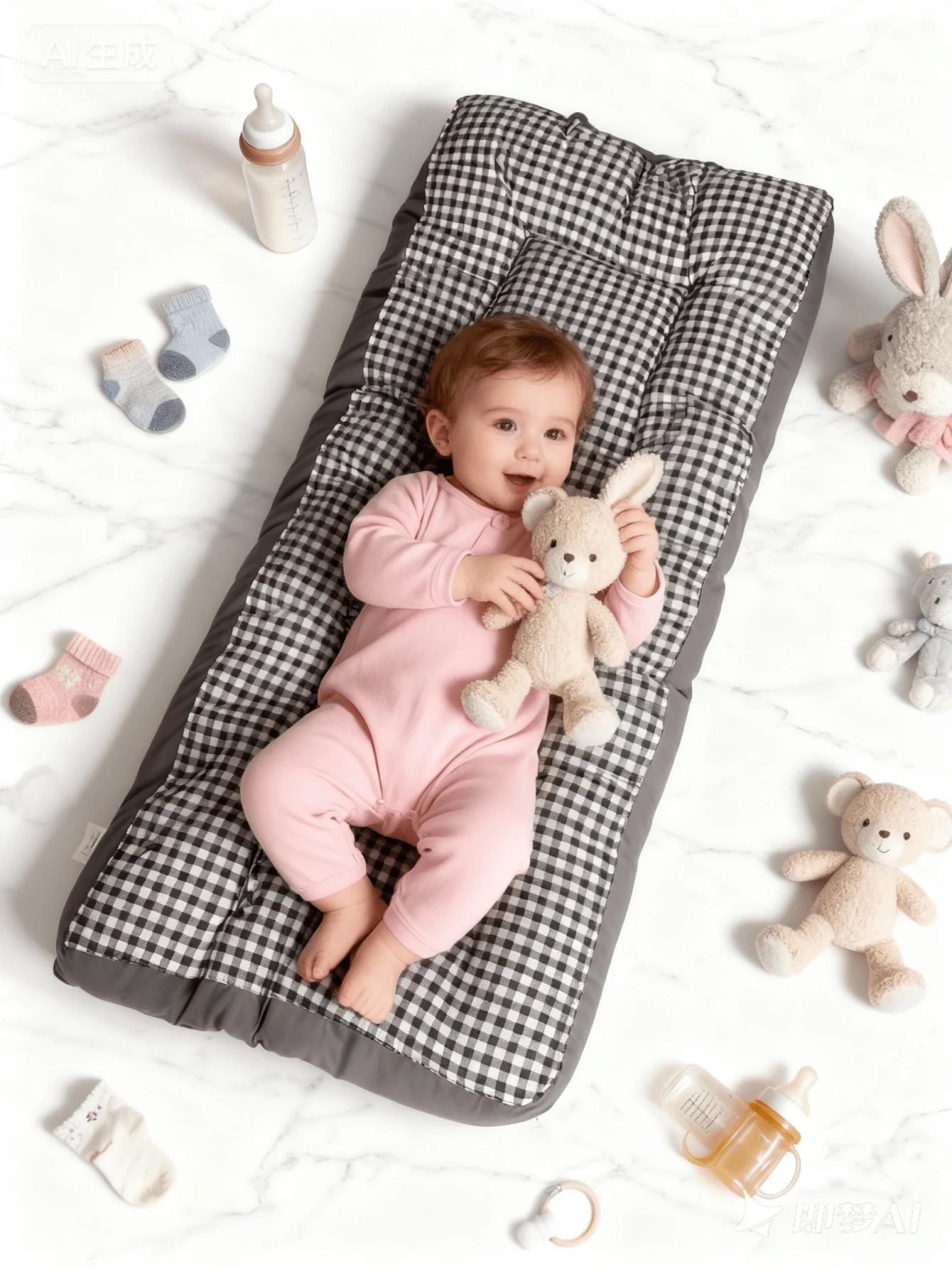 新生児用ベビーベッドマットレス-幼稚園用ベビー用小型キルト-子供用マットレス-マットレス-純綿-洗える昼寝マットレス